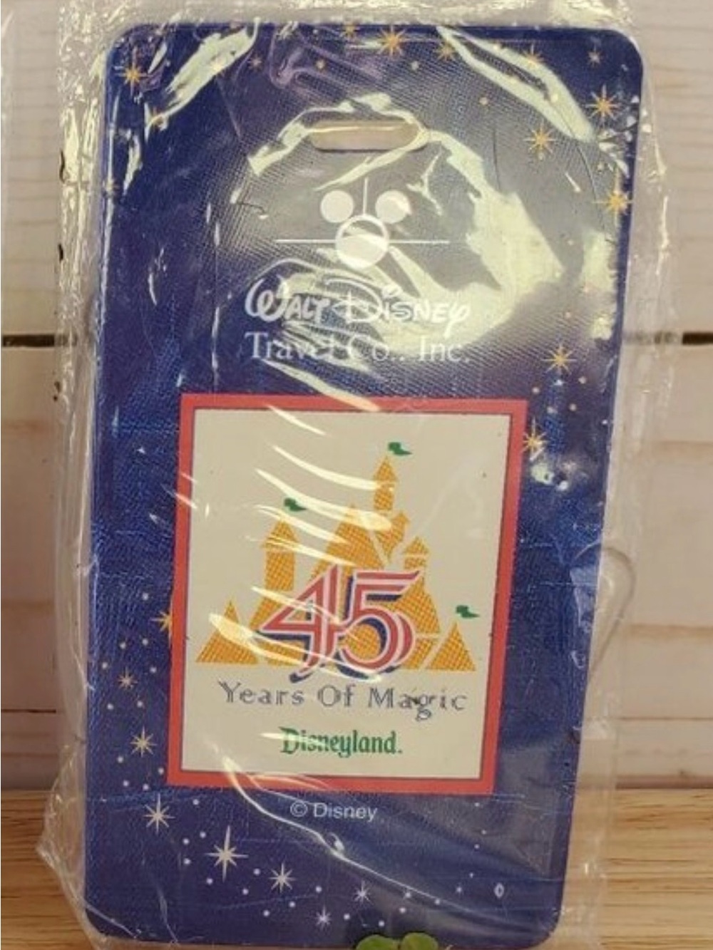 Vintage Disneyland 45 Years of Magic Navy Luggage Tag